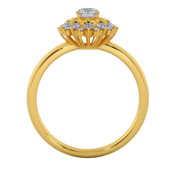 Flower Hamper Solitaire Ring