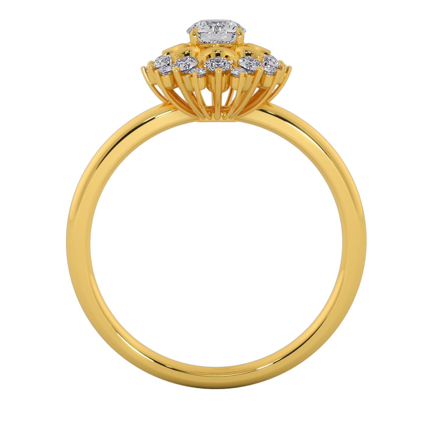 Flower Hamper Solitaire Ring