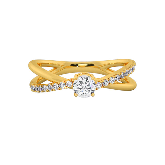 Double Banded Solitaire Ring