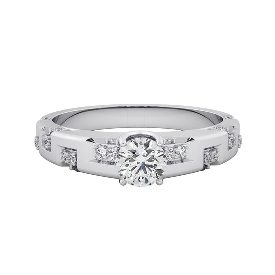 Hill Rocks Solitaire Ring