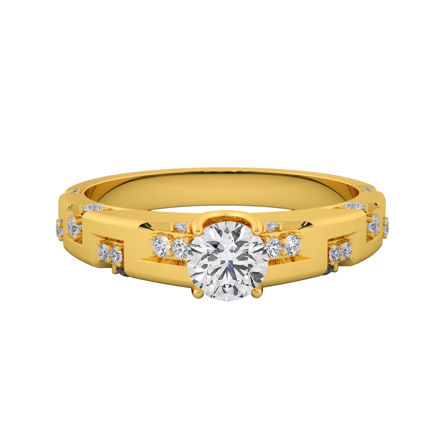 Hill Rocks Solitaire Ring