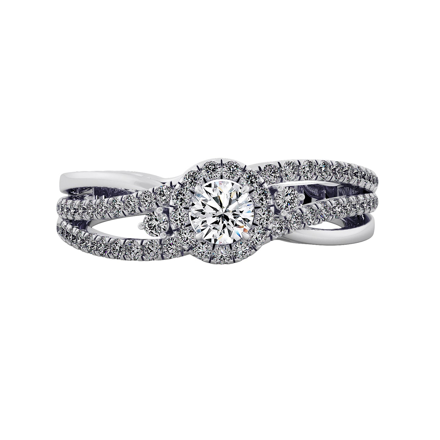 Diamond River Solitaire Ring