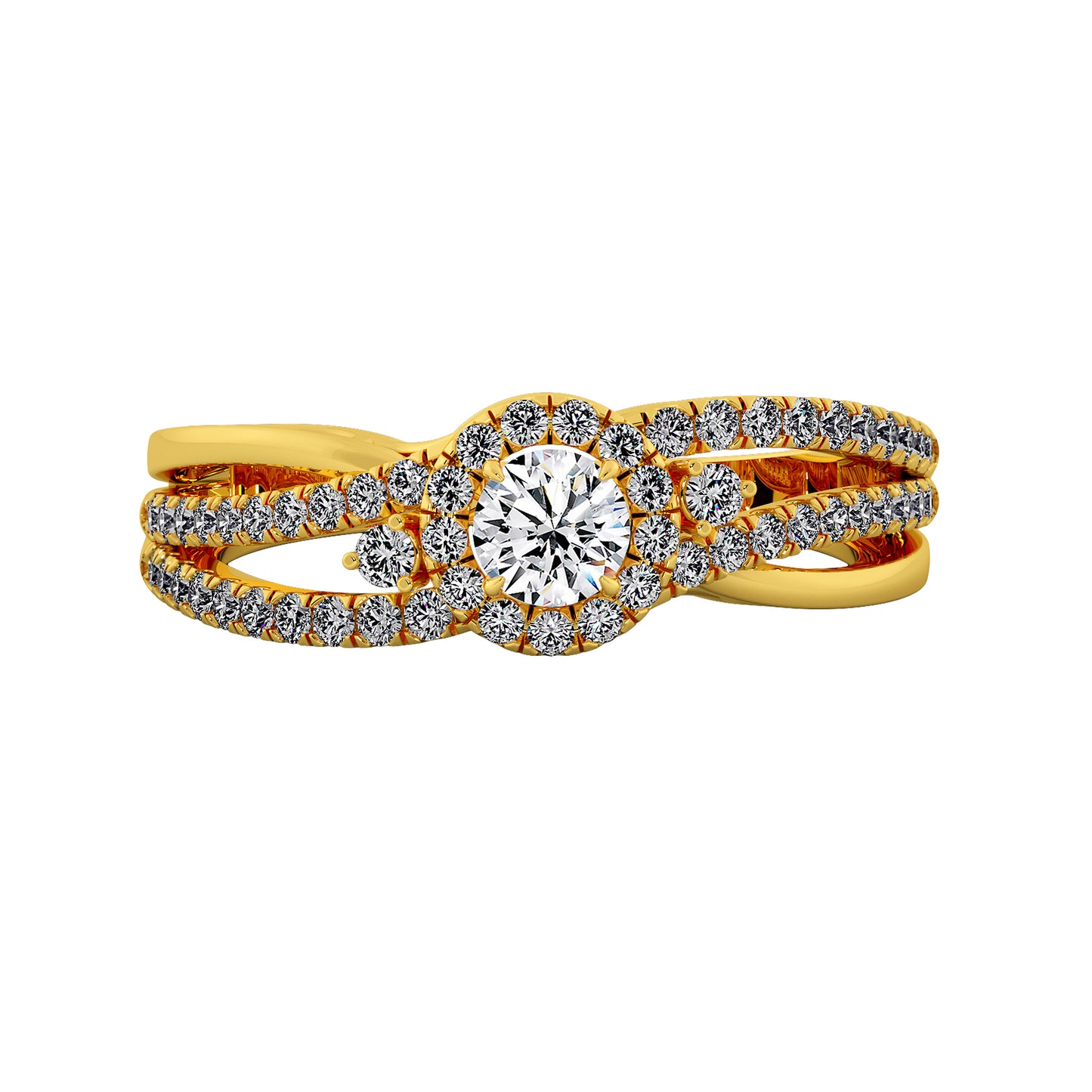 Diamond River Solitaire Ring