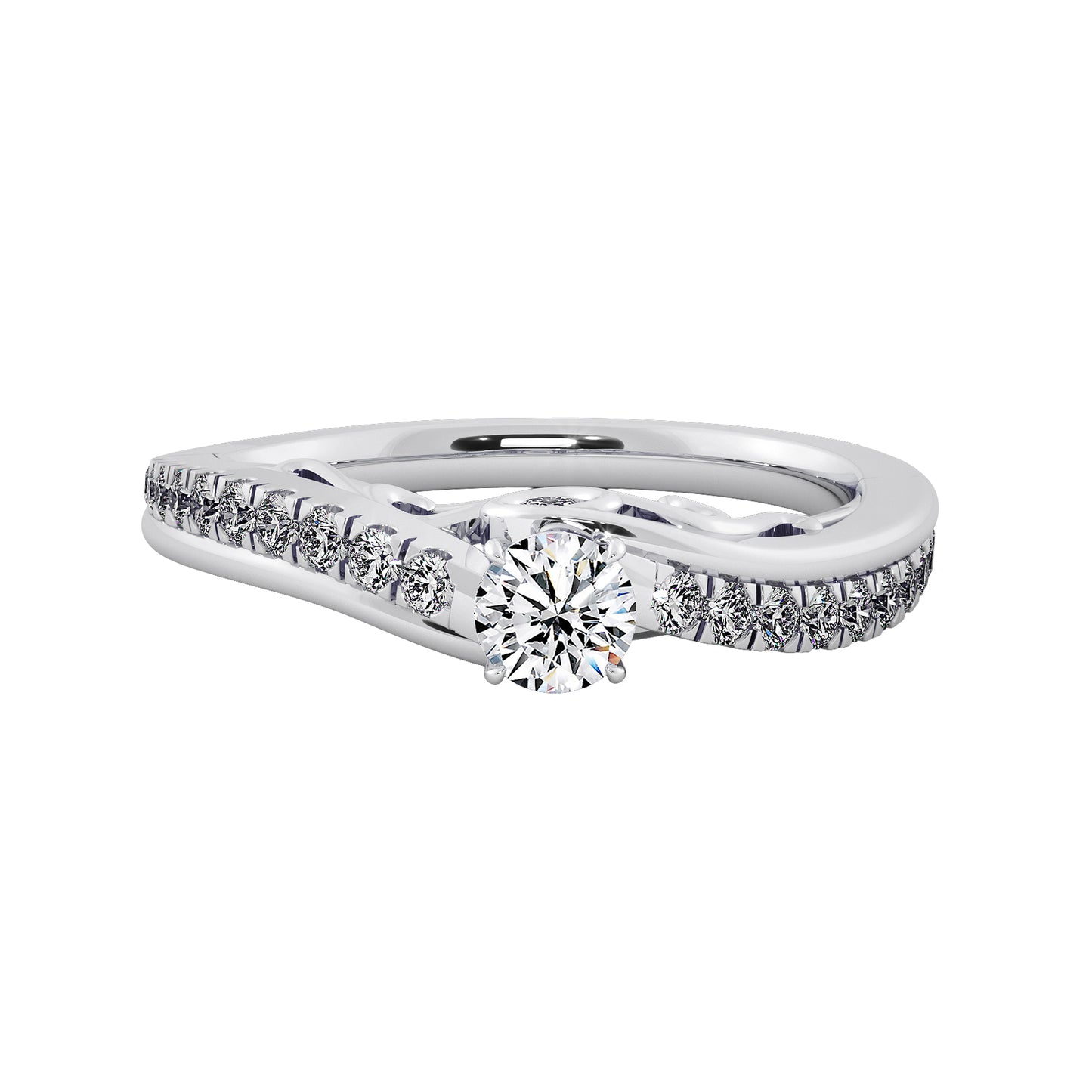 Diamond Drops Solitaire Ring