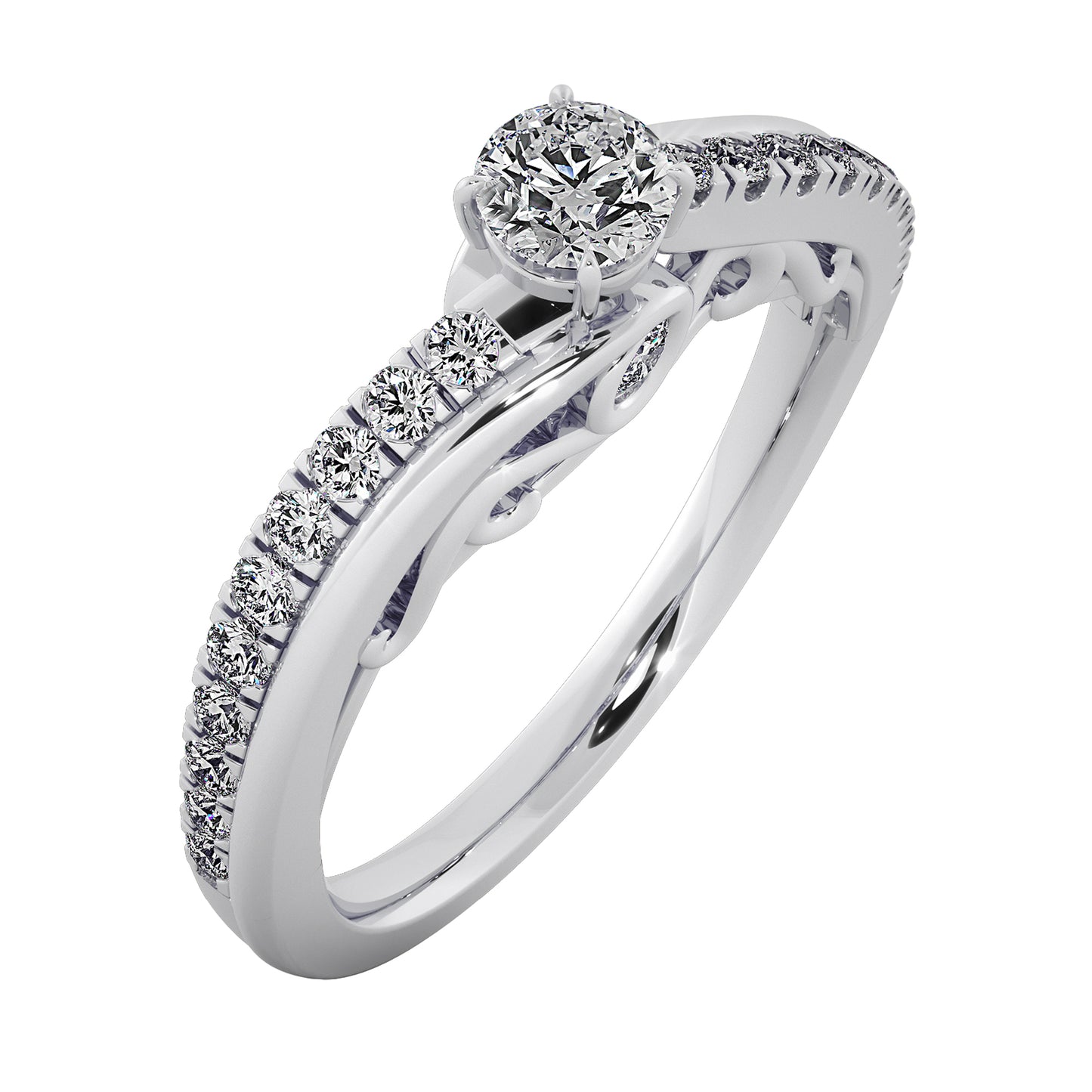 Diamond Drops Solitaire Ring