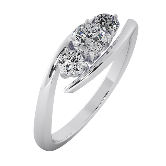 Eye Gaze Solitaire Ring