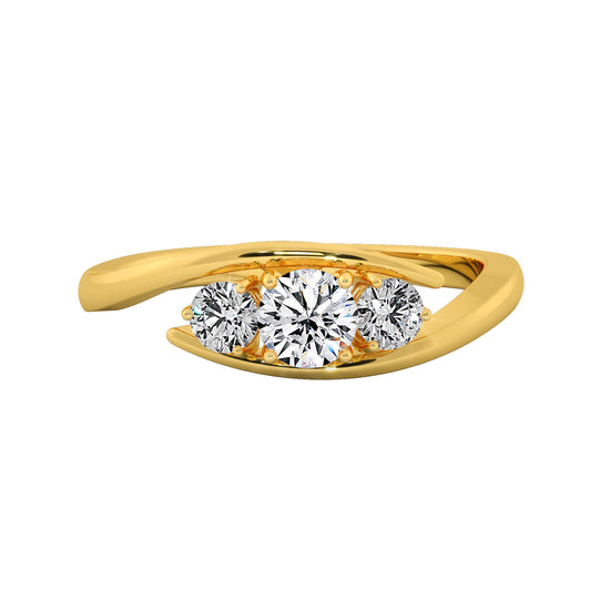 Eye Gaze Solitaire Ring