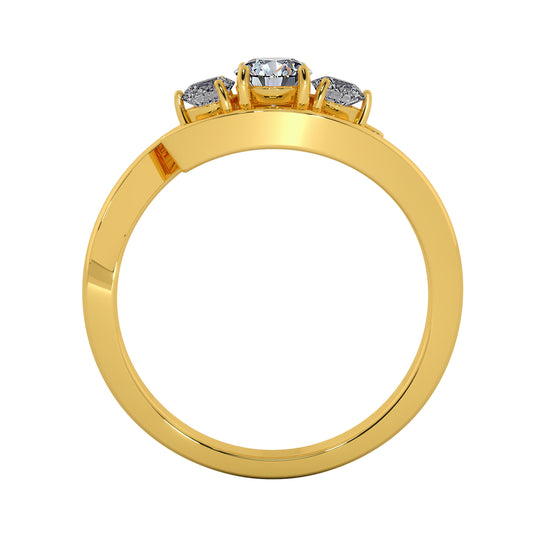 Eye Gaze Solitaire Ring