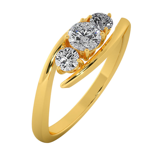 Eye Gaze Solitaire Ring