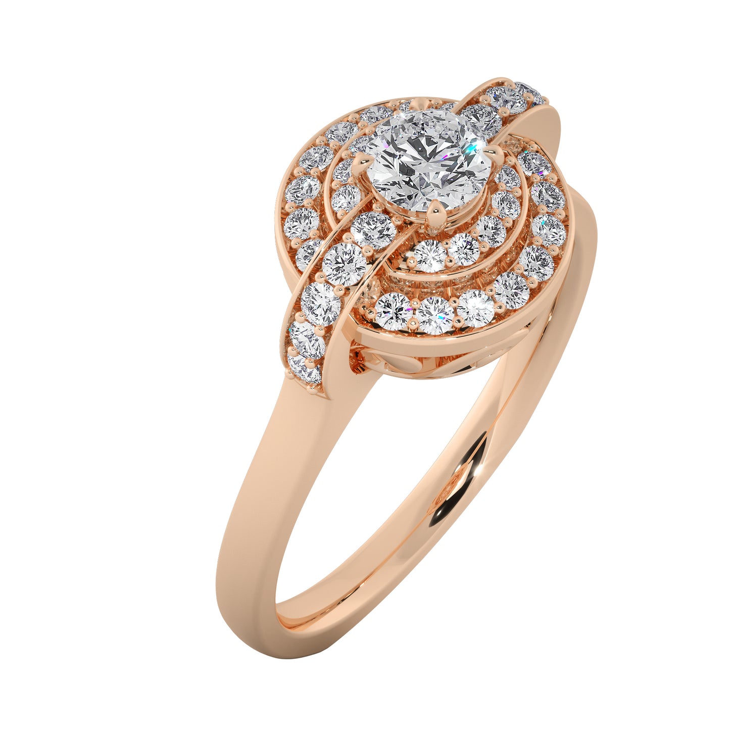 Diamond Wrap Solitaire Ring