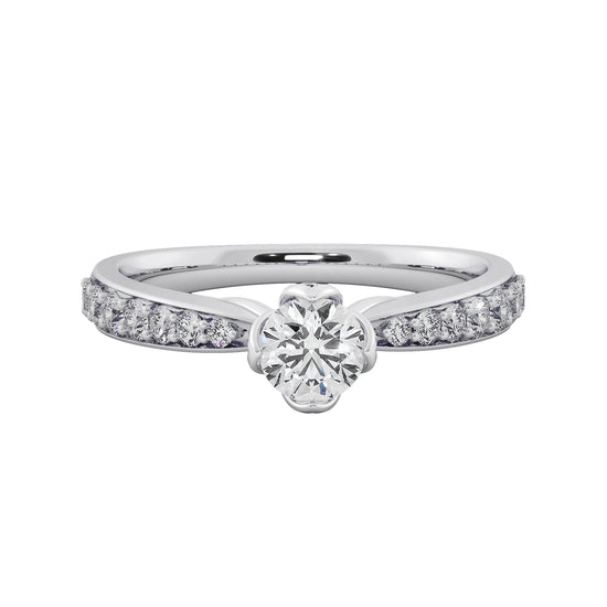 Blooming Bud Solitaire Ring