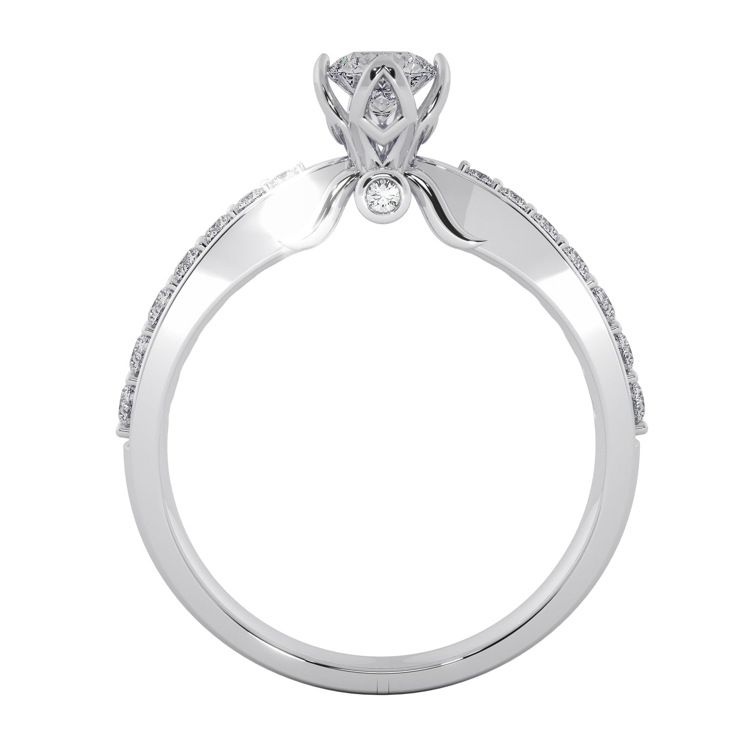 Blooming Bud Solitaire Ring