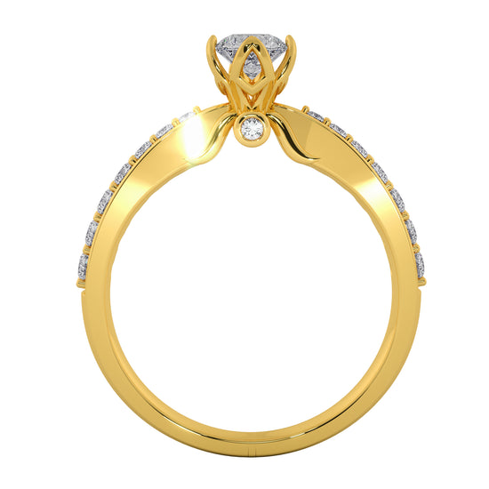 Blooming Bud Solitaire Ring