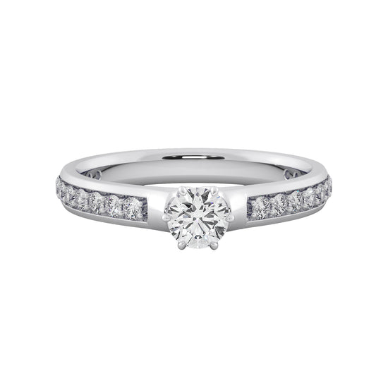 Absolute Sky Solitaire Ring