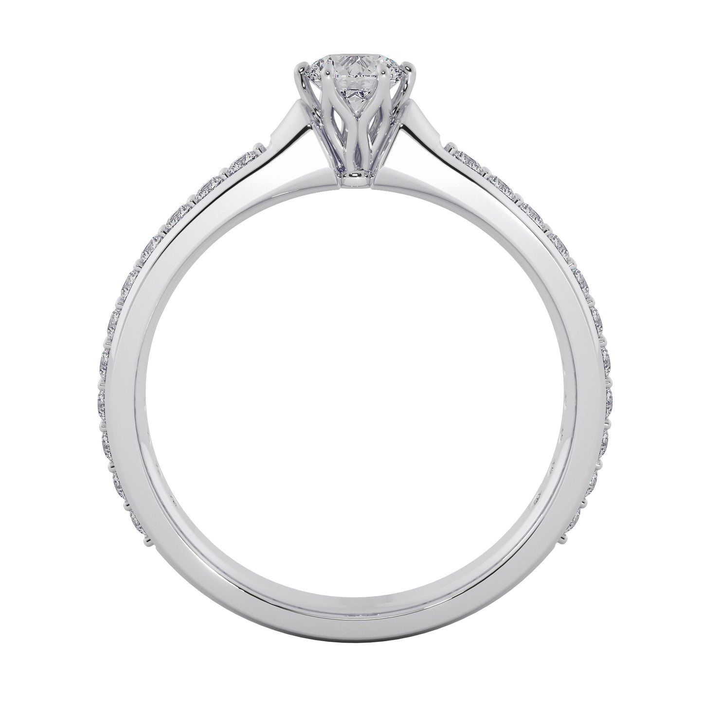 Absolute Sky Solitaire Ring