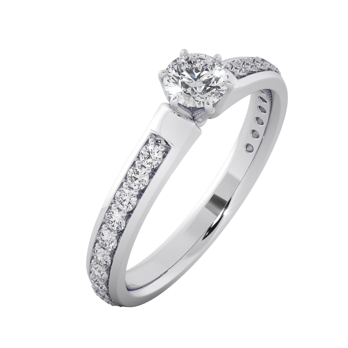 Absolute Sky Solitaire Ring