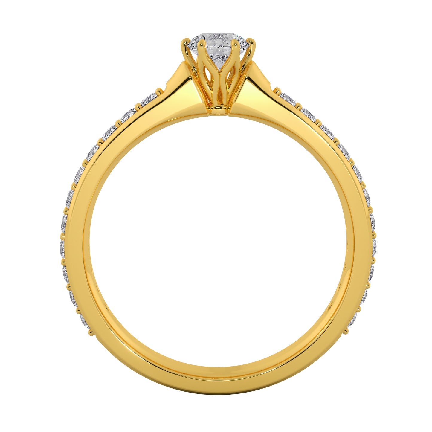 Absolute Sky Solitaire Ring