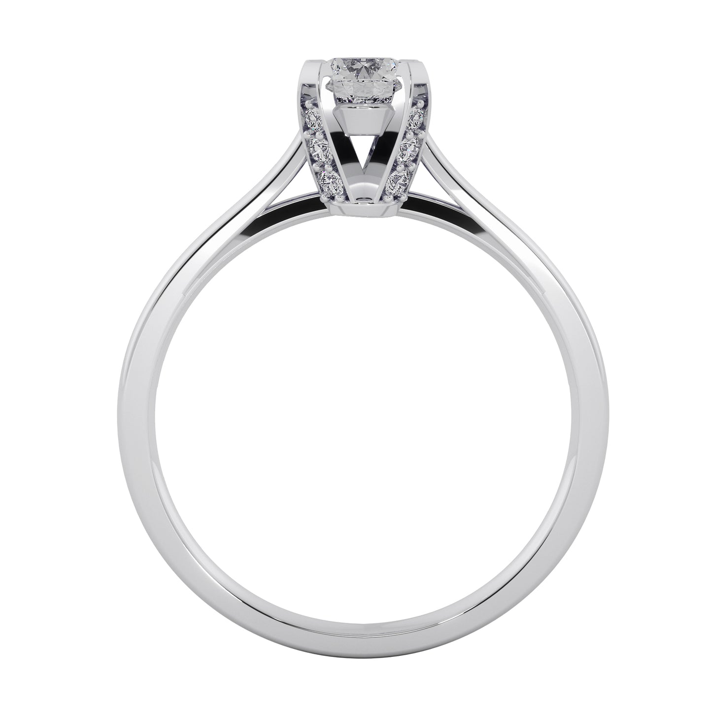 Moonlit Solitaire Ring