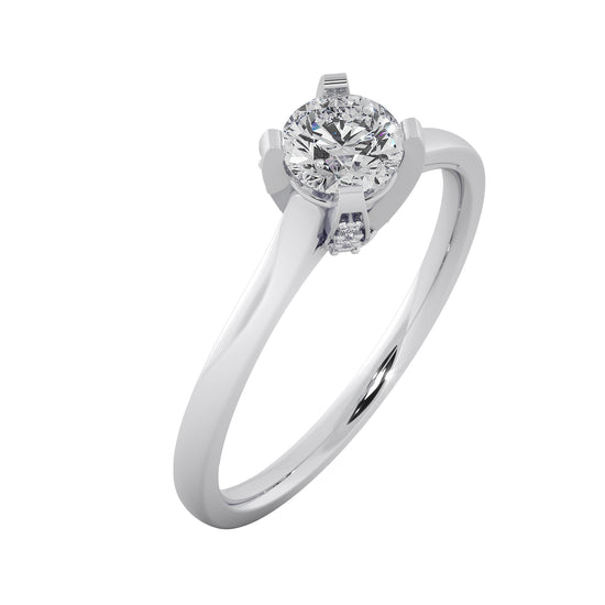 Moonlit Solitaire Ring