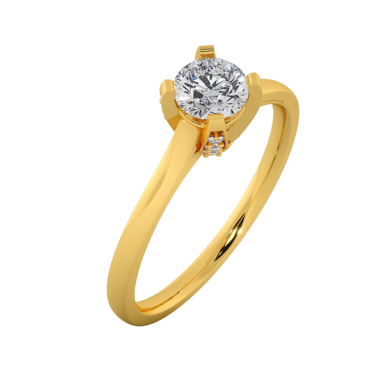 Moonlit Solitaire Ring