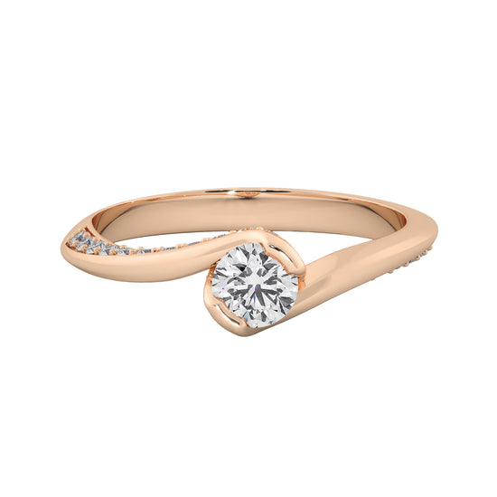 Snaky Charm Solitaire Ring