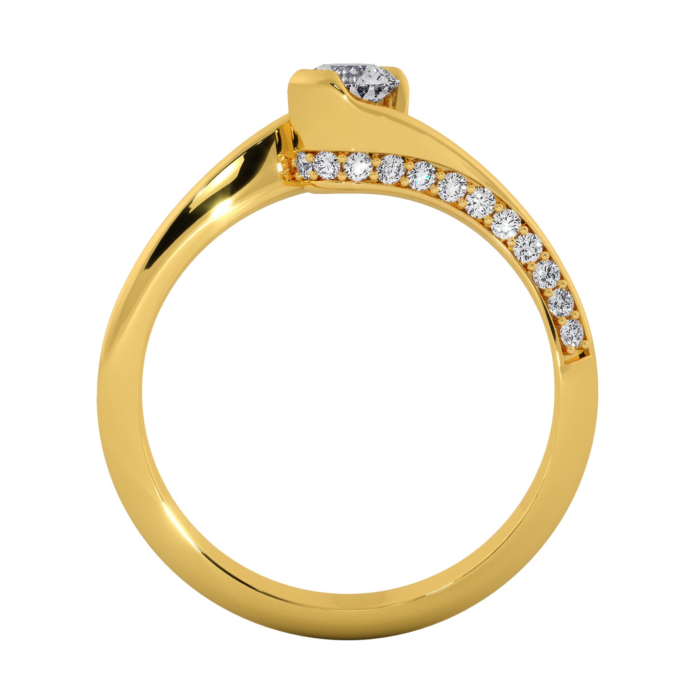 Snaky Charm Solitaire Ring