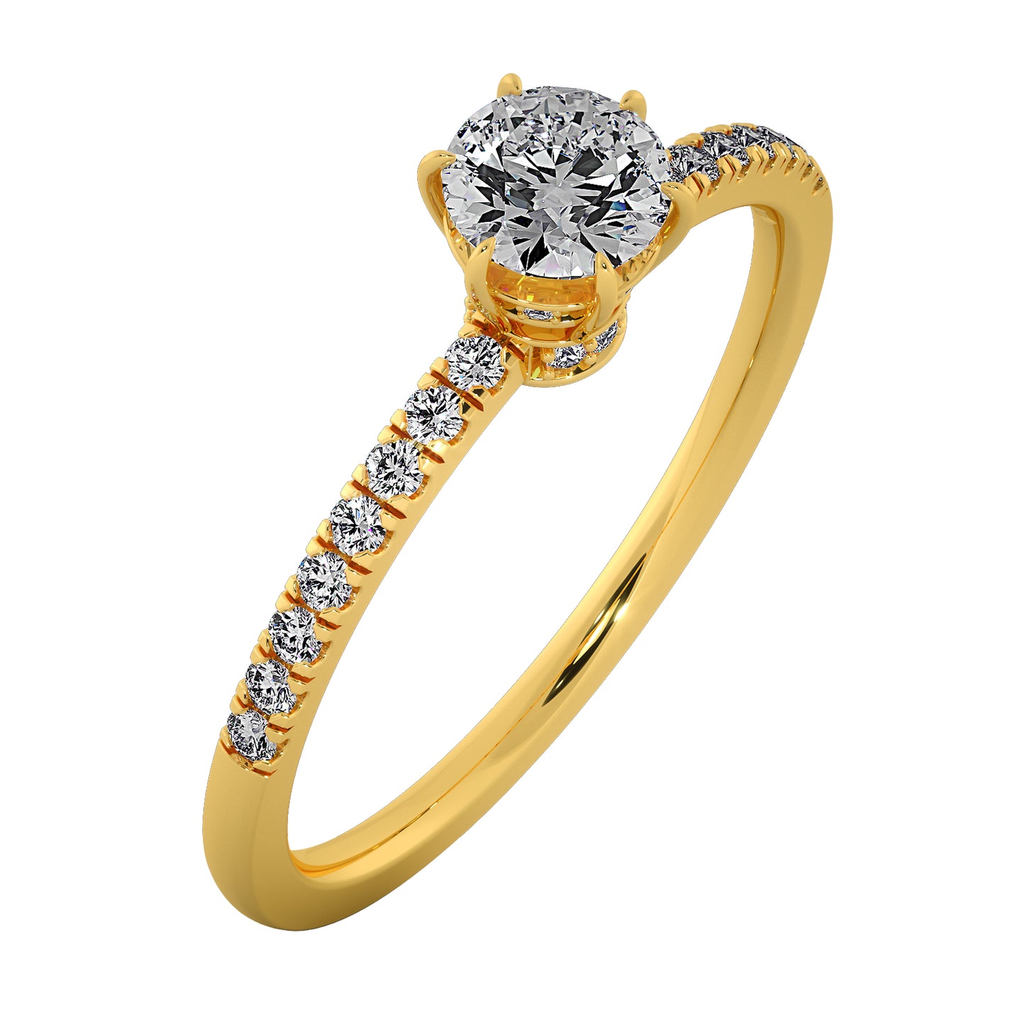 Sunny Sky Solitaire Ring