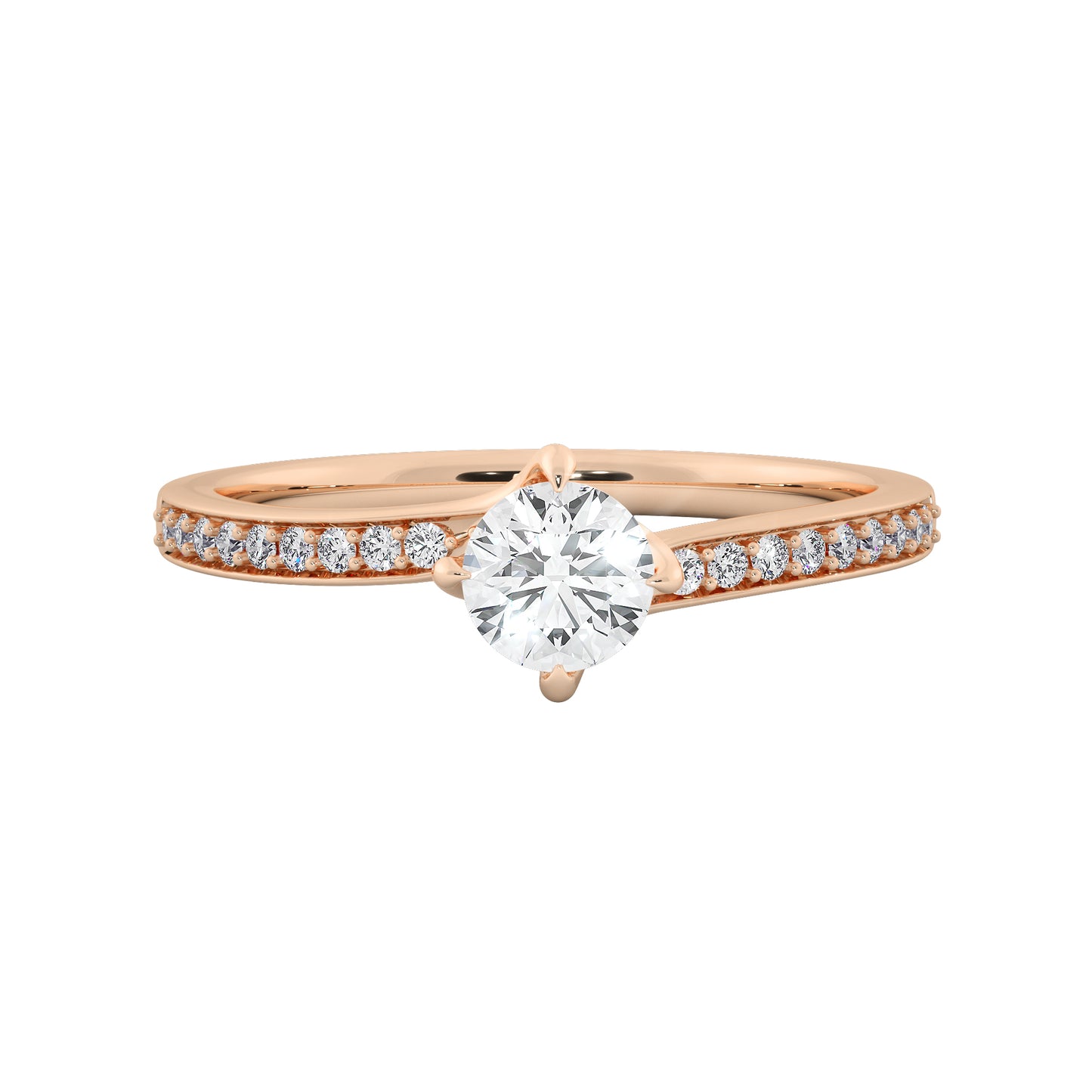 Moon Glow Solitaire Ring