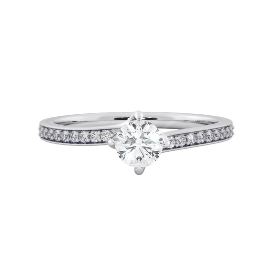 Moon Glow Solitaire Ring