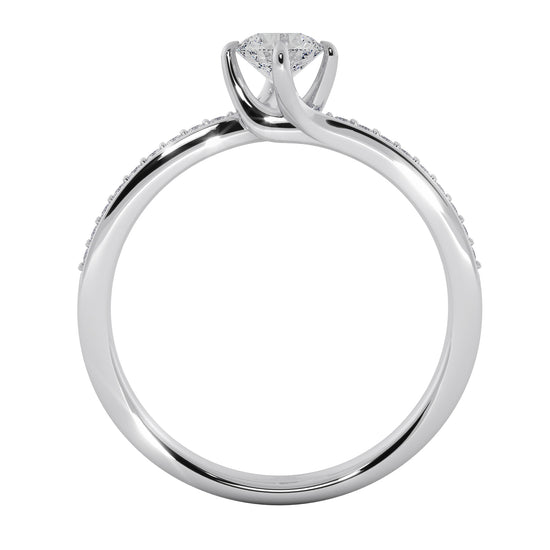 Moon Glow Solitaire Ring