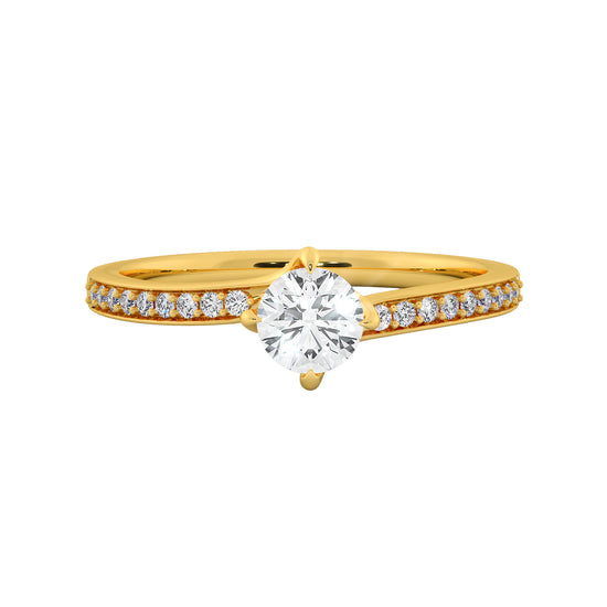 Moon Glow Solitaire Ring