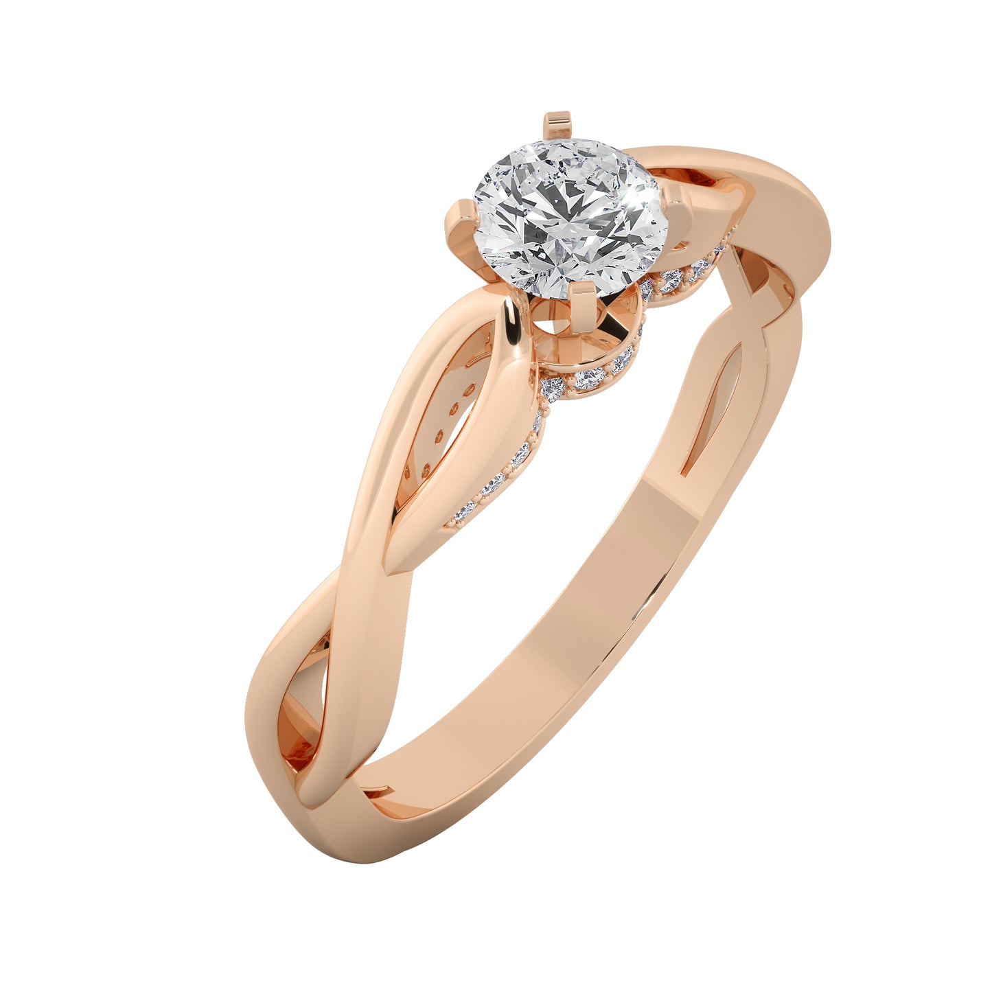 Royal Braid Solitaire Ring