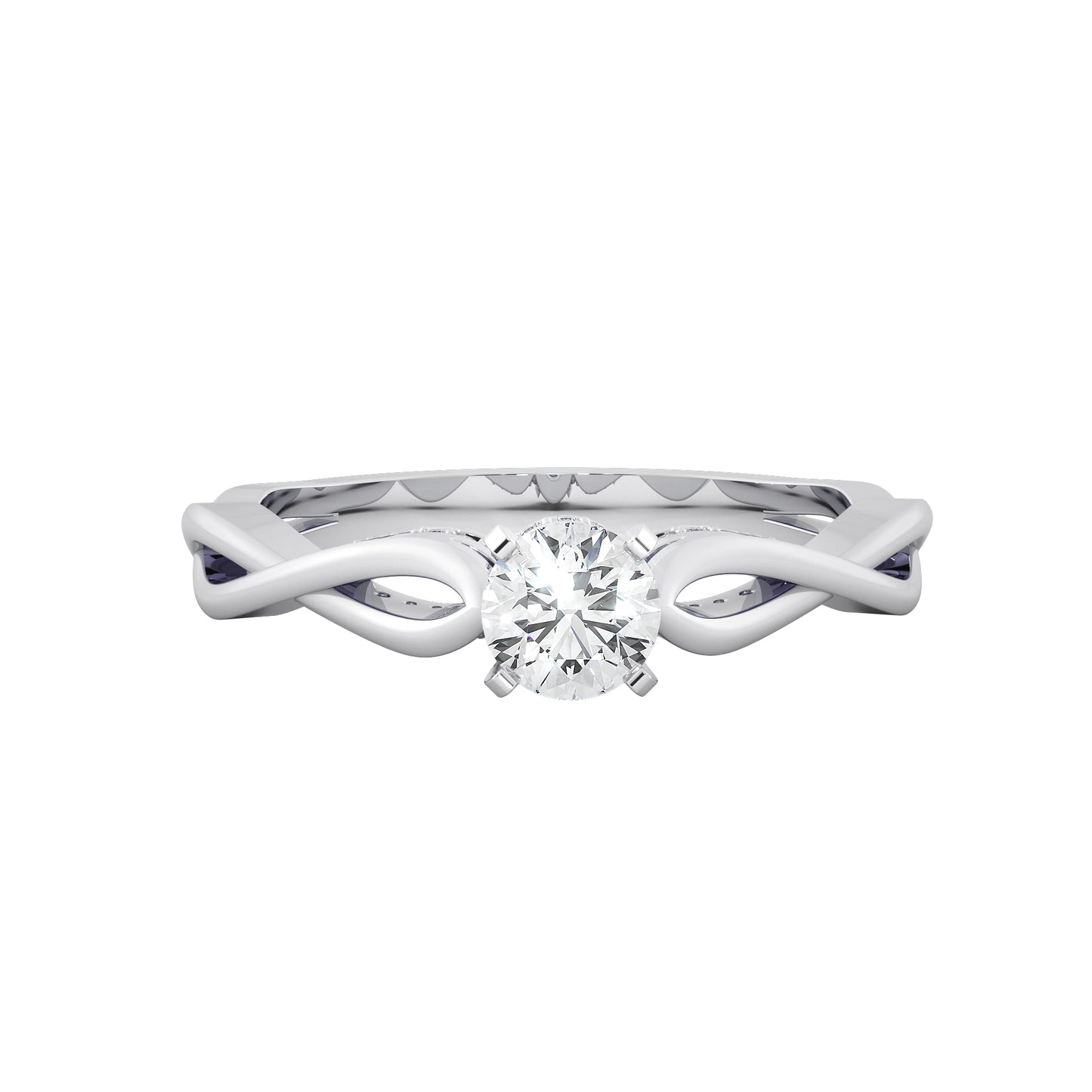 Royal Braid Solitaire Ring