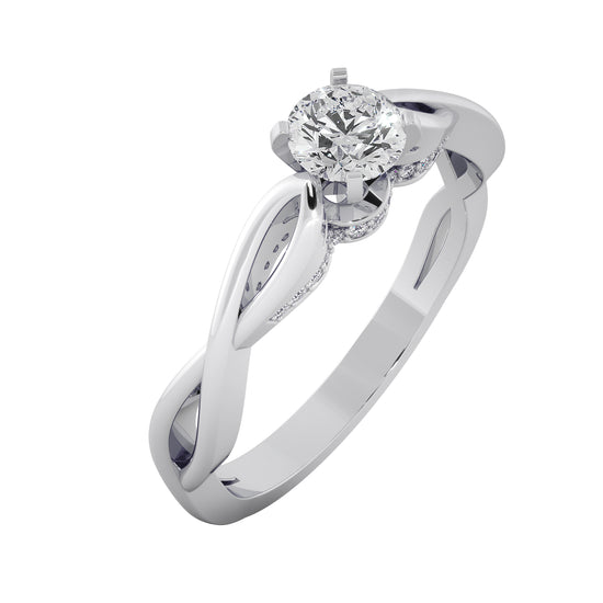 Royal Braid Solitaire Ring