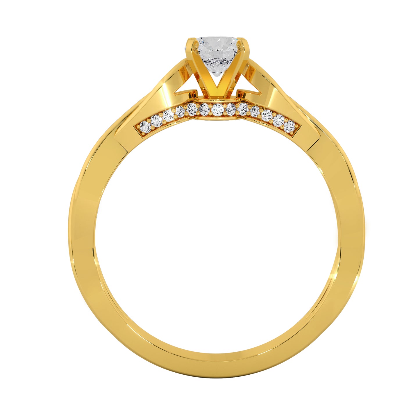 Royal Braid Solitaire Ring