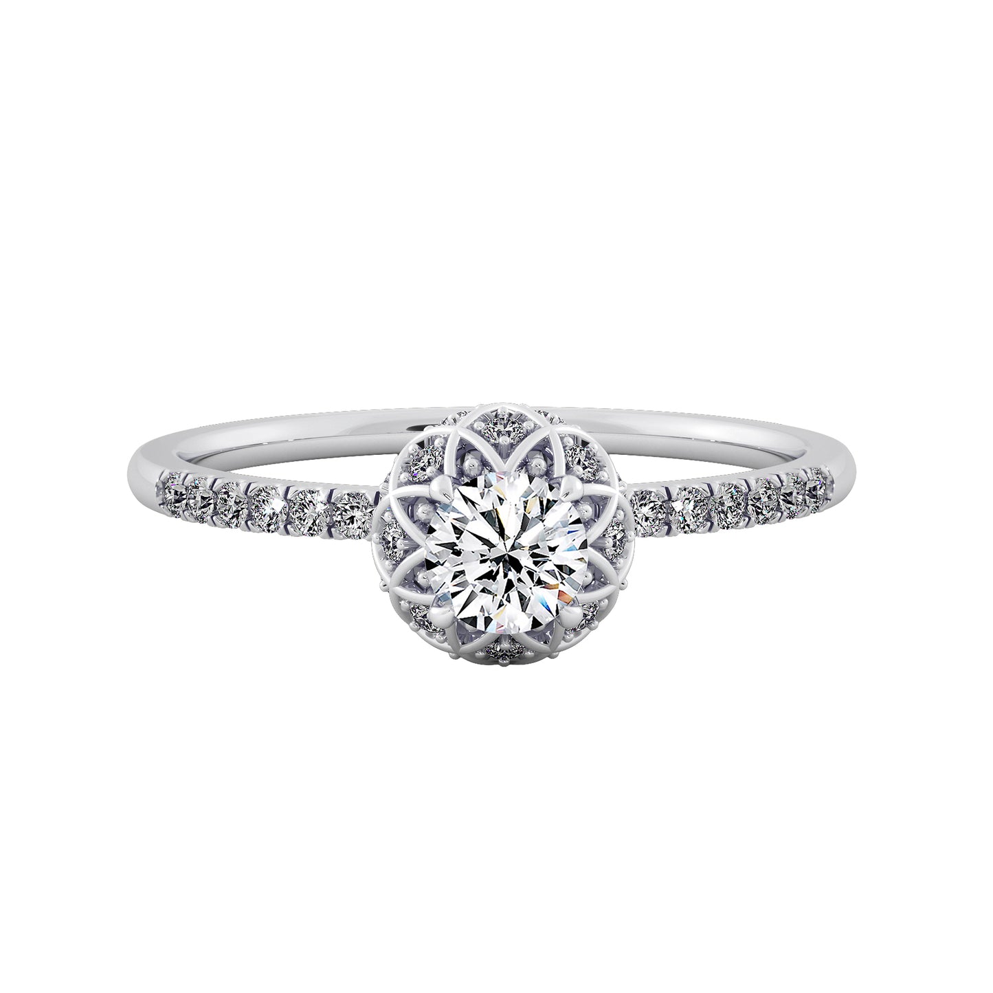 Globe Glory Solitaire Ring