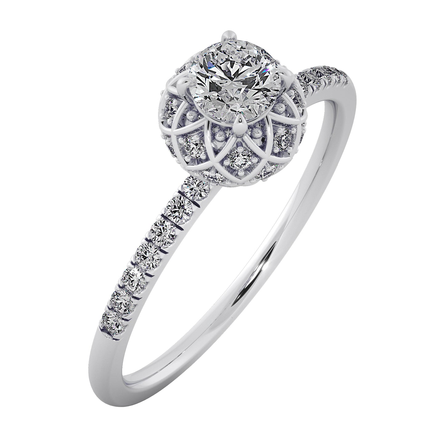 Globe Glory Solitaire Ring