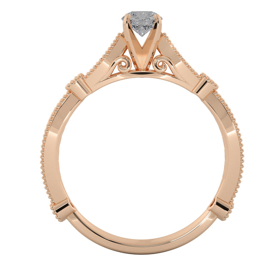 Golden Weaves Solitaire Ring