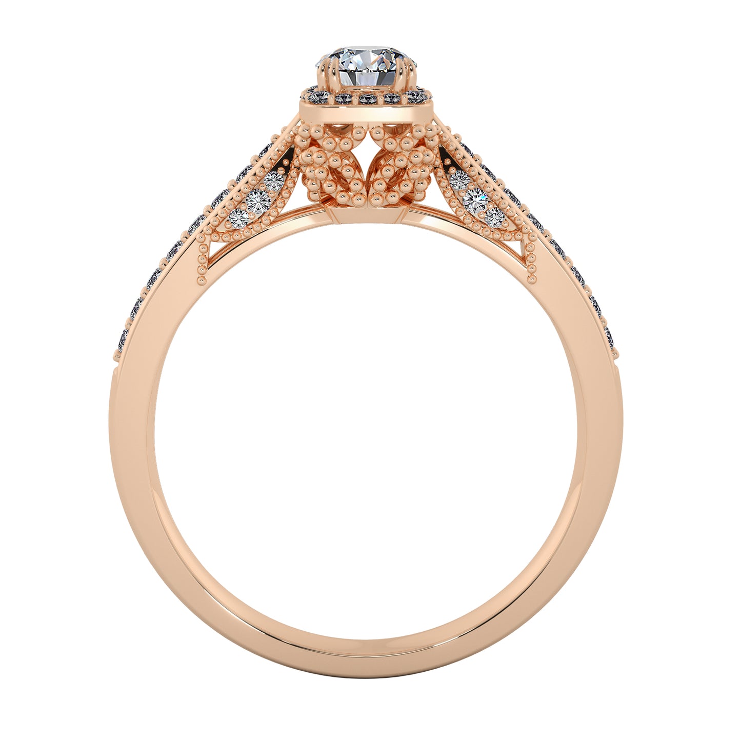 Gold Box Solitaire Ring