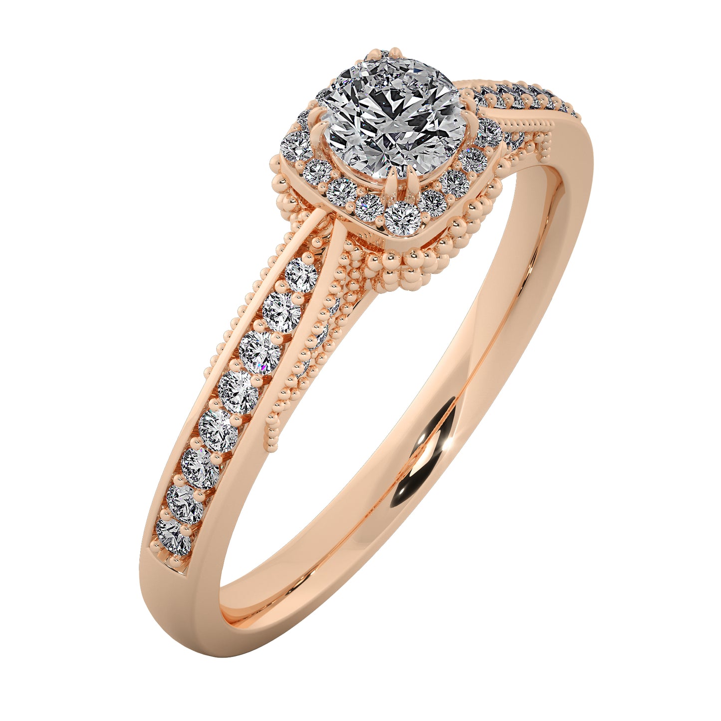 Gold Box Solitaire Ring