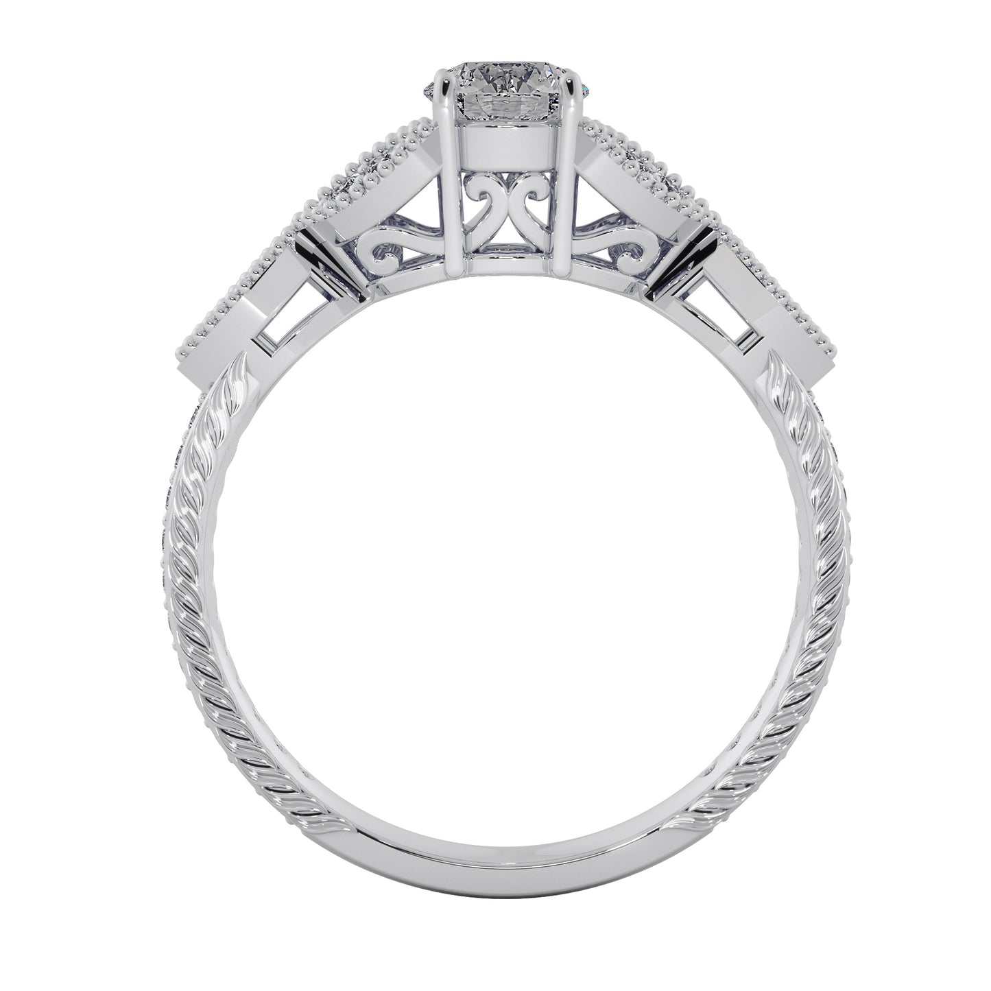 Leafy Dreams Solitaire Ring