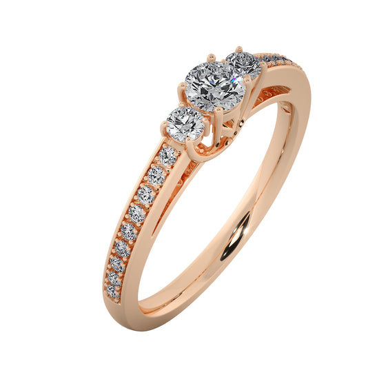 Crystal Treasure Solitaire Ring