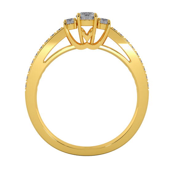 Crystal Treasure Solitaire Ring