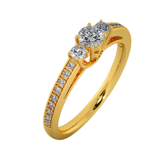 Crystal Treasure Solitaire Ring