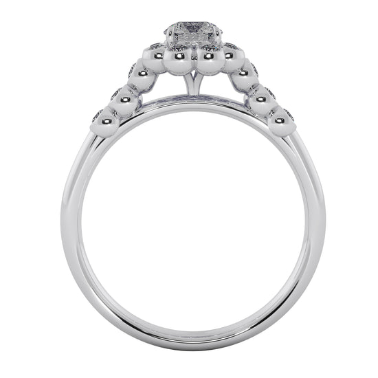 Flower Boom Solitaire Ring