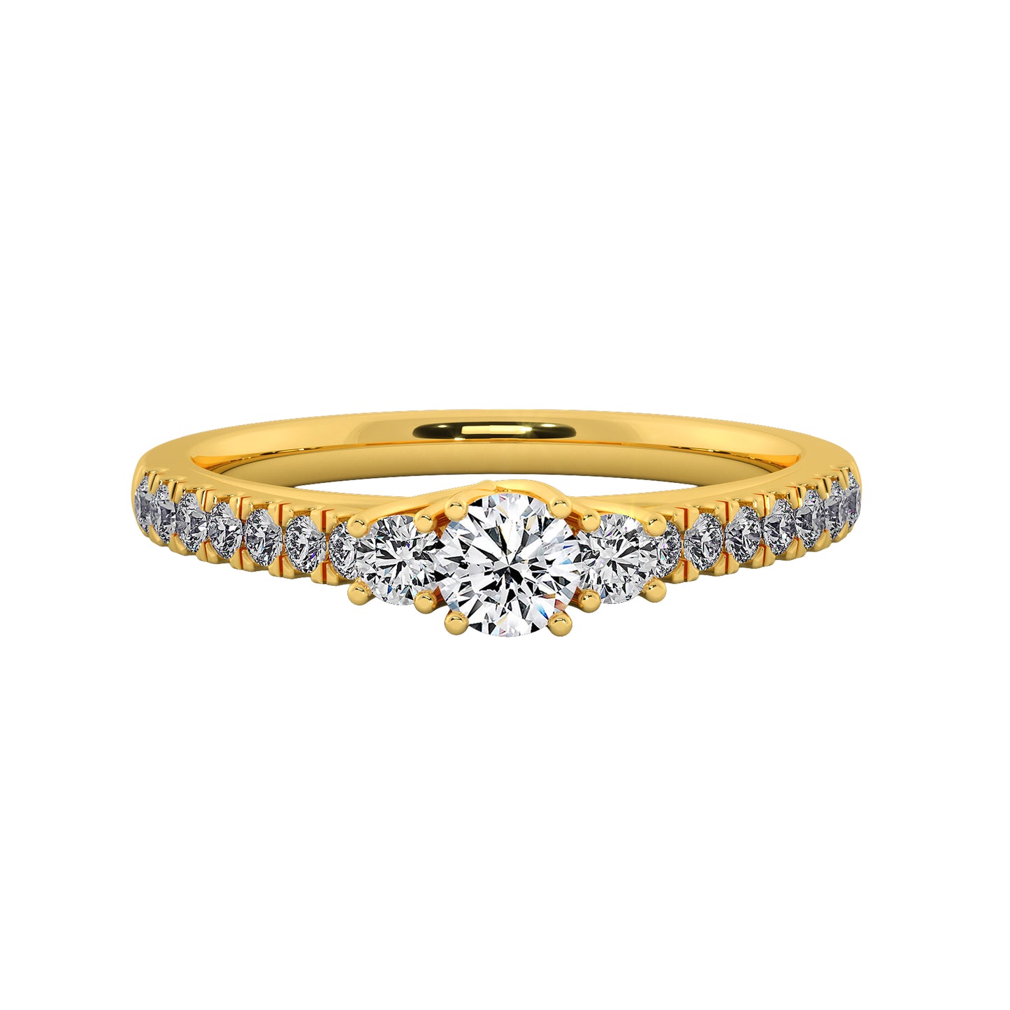 Lotus Effect Solitaire Ring