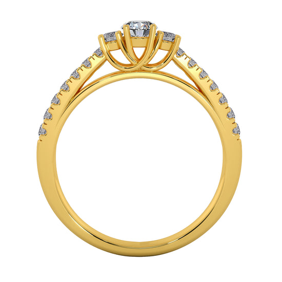 Lotus Effect Solitaire Ring