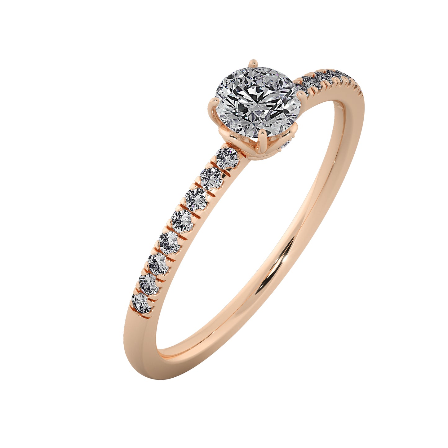 Pebble Storm Solitaire Ring