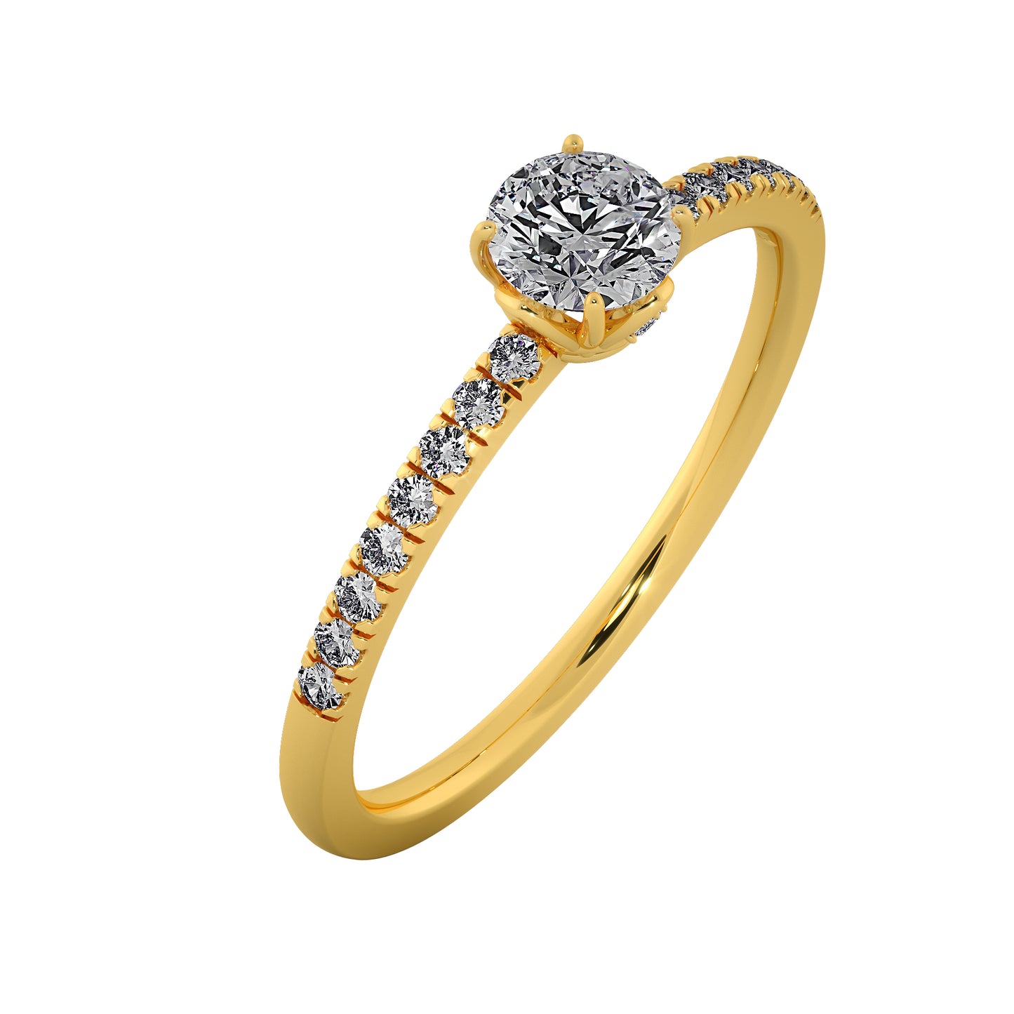 Pebble Storm Solitaire Ring