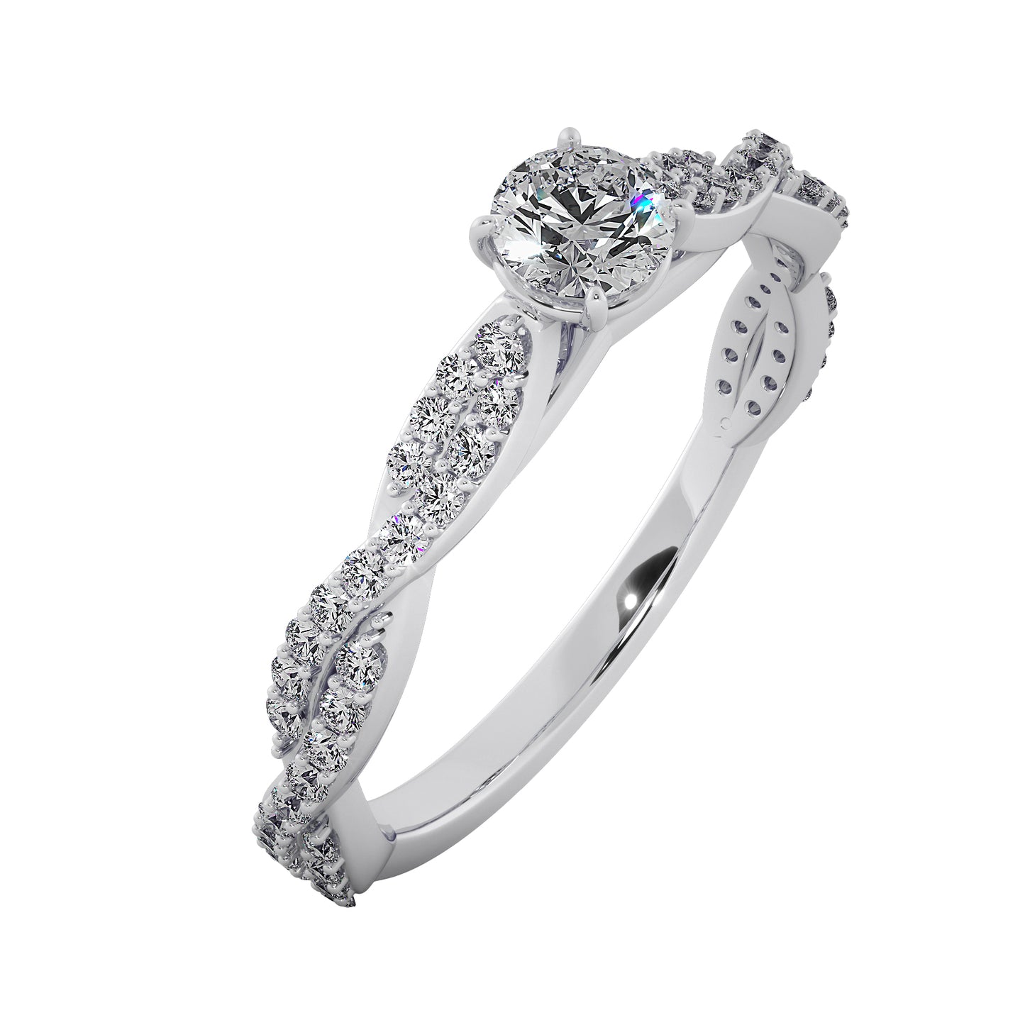 Twining Creeper Solitaire Ring